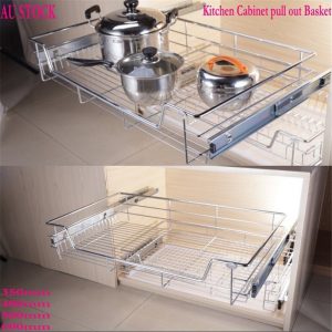 1pc Kitchen Pantry Pull Out Sliding Metal Basket Drawer Storage with regard to measurements 1000 X 1000