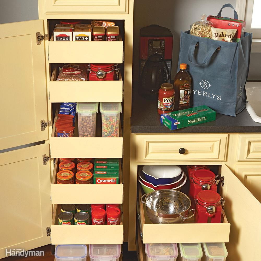 7 Roll Out Cabinet Drawers You Can Build Yourself Family Handyman within measurements 1000 X 1000
