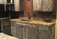 A Little Barnwood Kitchen Cabinets And Corrugated Steel Backsplash in proportions 1080 X 1350