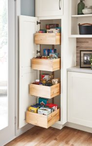 A Tall Pantry With Deep Drawers Makes Achieving A Well Organized in dimensions 735 X 1165