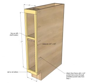 Ana White 6 Filler Tray Base Cabinet Momplex Vanilla Kitchen with regard to measurements 972 X 920