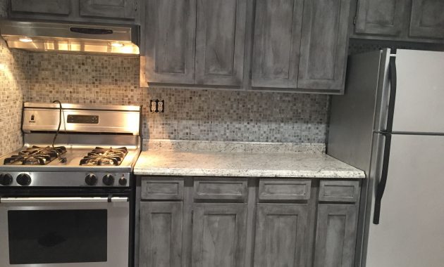 Annie Sloan Paris Grey With Black Wax On Kitchen Cabinets intended for measurements 3264 X 2448