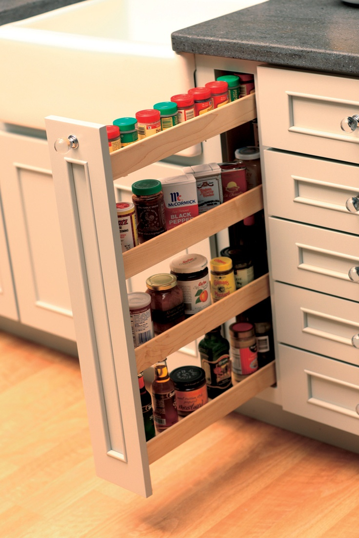 Artwood Cabinets Pull Out Spice Racks throughout measurements 736 X 1104