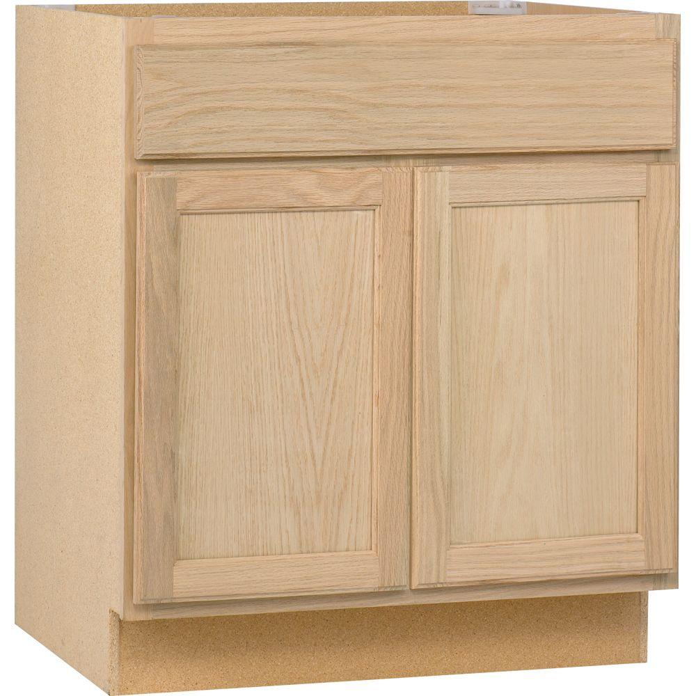 Assembled 30x345x24 In Base Kitchen Cabinet In Unfinished Oak with sizing 1000 X 1000