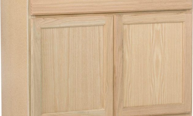 Assembled 36x345x24 In Sink Base Kitchen Cabinet In Unfinished Oak in sizing 1000 X 1000