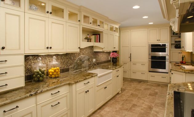 Astonishing Cream Kitchen Cabinets For Old Fashioned Kitchen With in proportions 1200 X 799