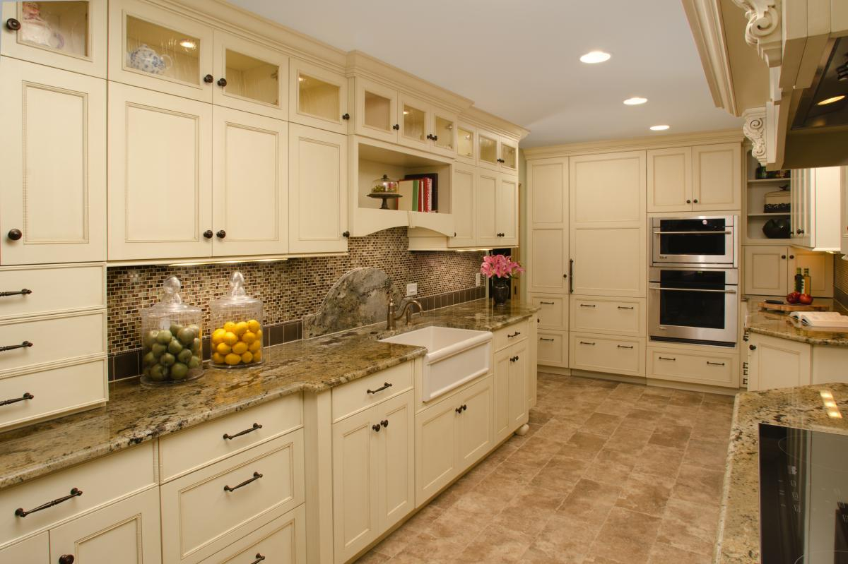 Astonishing Cream Kitchen Cabinets For Old Fashioned Kitchen With in proportions 1200 X 799