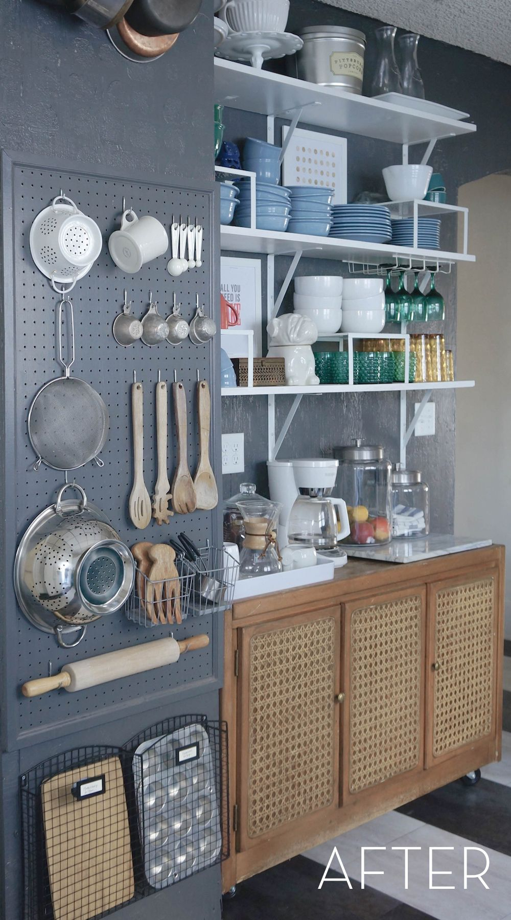 Before And After An Ugly Wall To Open Kitchen Storage Kitchen within dimensions 1000 X 1800