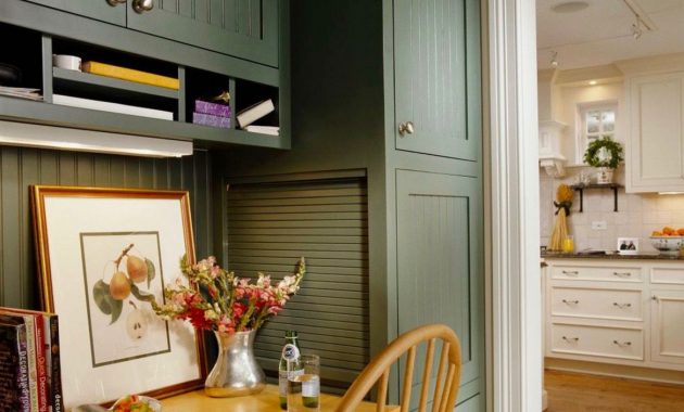 Benjamin Moore Caldwell Green Cabinets For Island Kitchen In pertaining to sizing 1167 X 1120