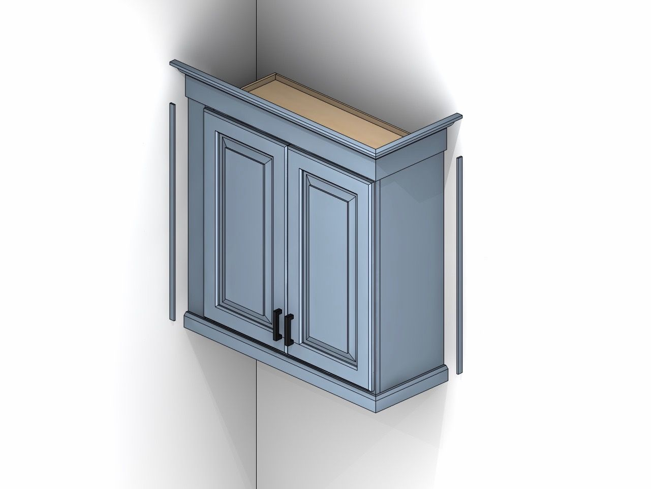 Cabinet Illustration Showing Scribe Molding Salad Dressings regarding measurements 1281 X 961