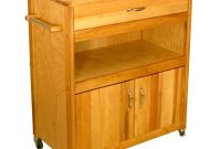 Catskill Craftsmen Natural Kitchen Cart With Butcher Block Top 51575 intended for dimensions 1000 X 1000