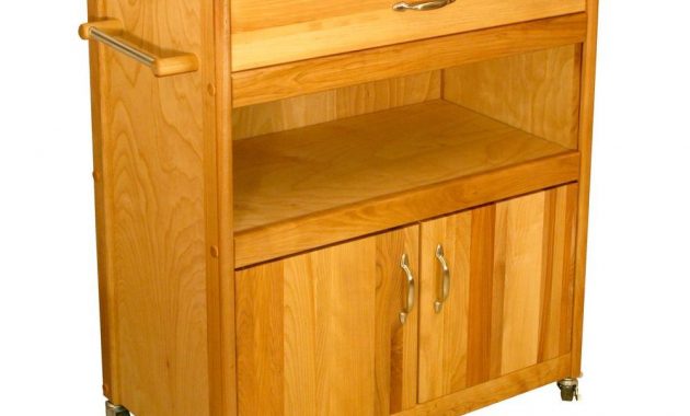 Catskill Craftsmen Natural Kitchen Cart With Butcher Block Top 51575 intended for dimensions 1000 X 1000