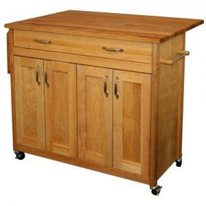 Catskill Craftsmen Natural Kitchen Cart With Drop Leaf 51538 The throughout dimensions 1000 X 1000