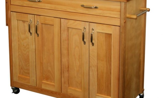 Catskill Craftsmen Natural Kitchen Cart With Drop Leaf 51538 The throughout dimensions 1000 X 1000