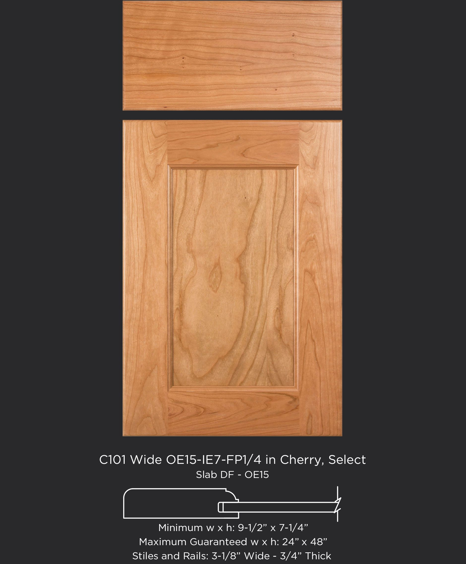 Cherry Cabinet Door With 3 18 Wide Stiles And Rails And Flat Panel in sizing 1880 X 2275