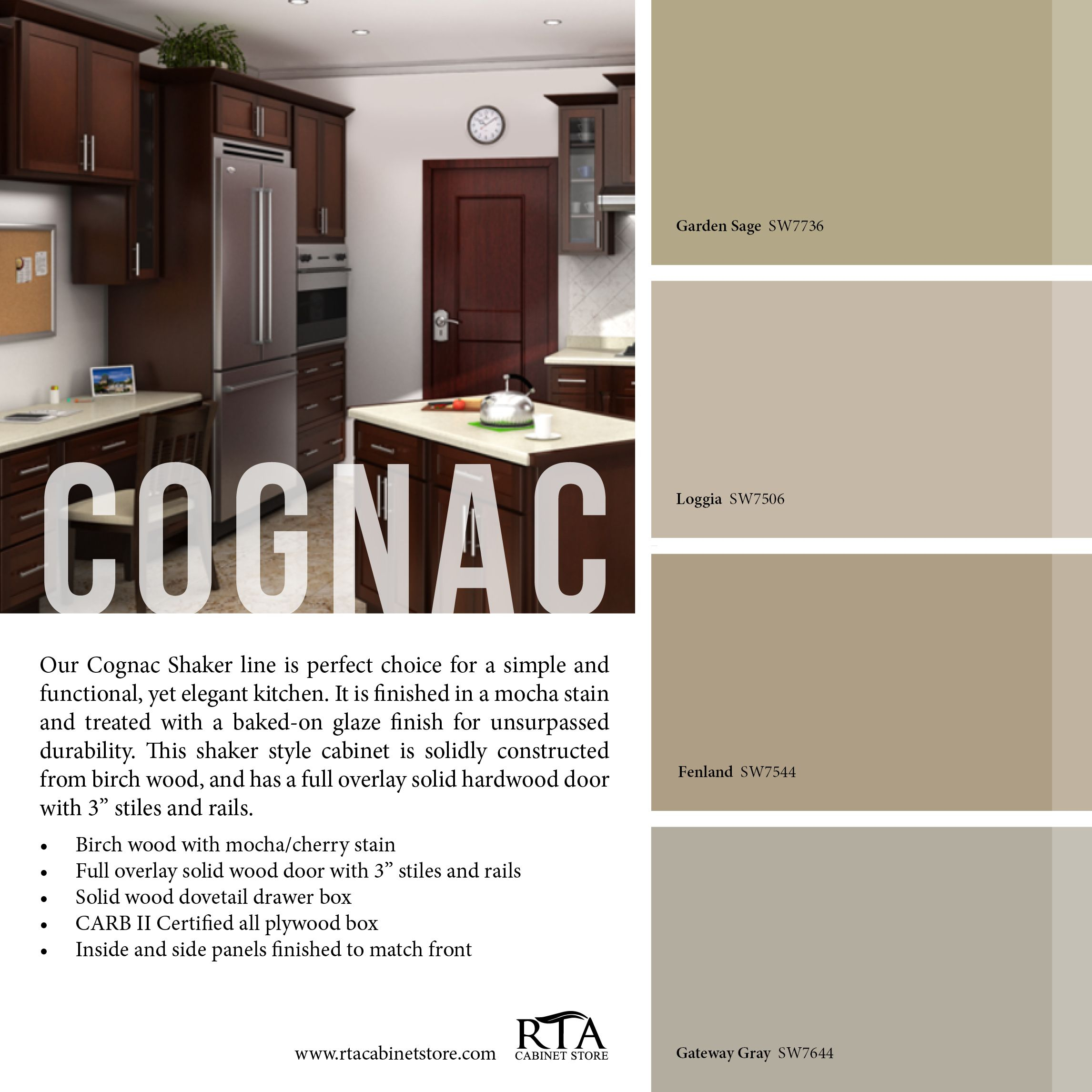 Color Palette To Go With Our Cognac Shaker Kitchen Cabinet Line for measurements 2292 X 2292