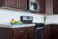 Dark Mocha Cabinets Against White Nice Contrast Mobile Home with measurements 735 X 1102