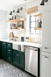 Denver Tudor Reveal D W E L L I N G Kitchen Green Kitchen within sizing 1000 X 1500