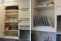 Diy Inside Cabinet Plate Rack Remodelando La Casa regarding dimensions 1600 X 1194