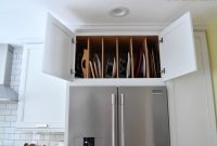 Full Depth Cabinet Above The Refrigerator With Vertical Dividers in size 1200 X 858