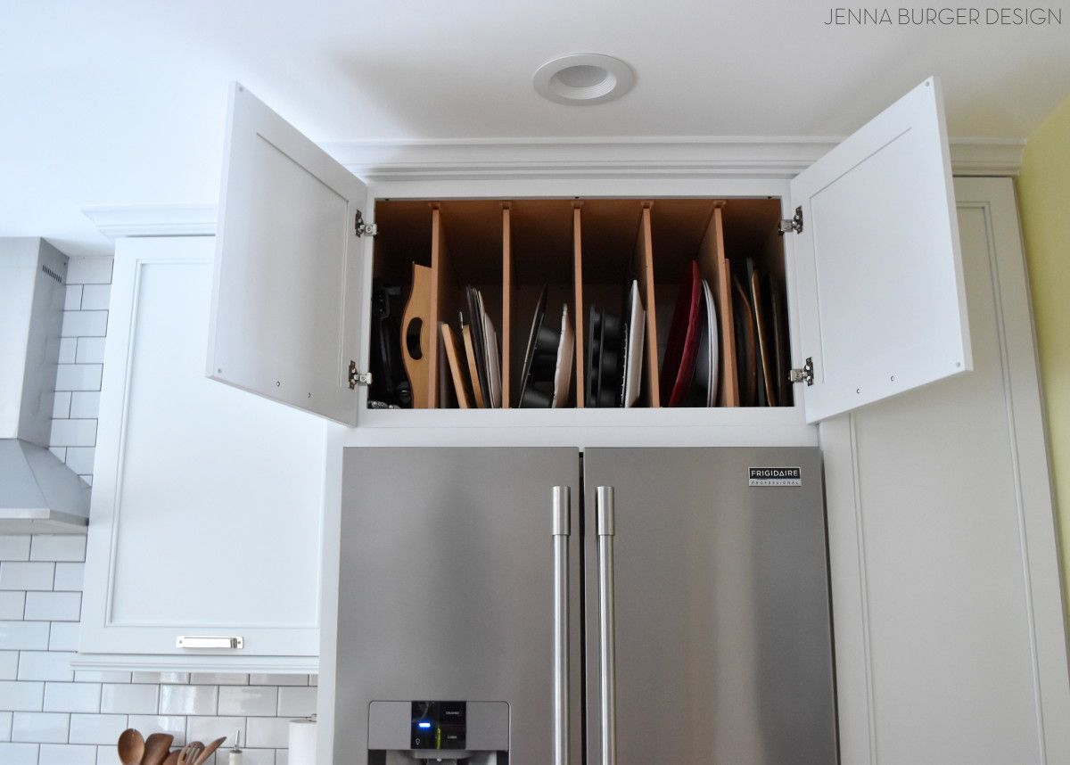 Full Depth Cabinet Above The Refrigerator With Vertical Dividers intended for sizing 1200 X 858