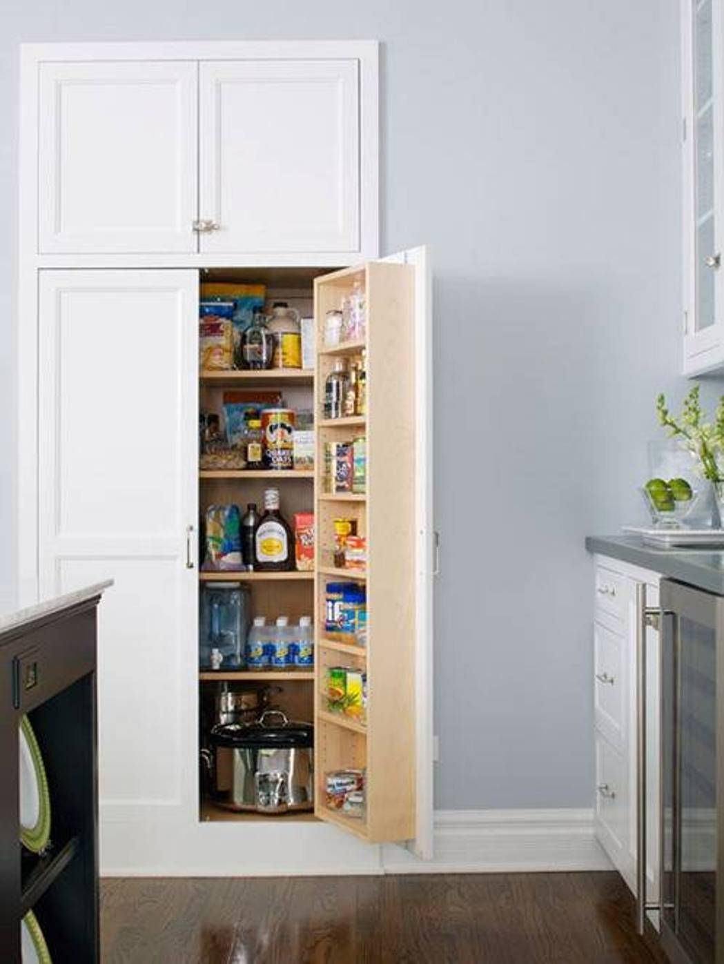 Furniture Pantry Cabinet For Kitchen Built In White Kitchen with regard to proportions 1049 X 1397