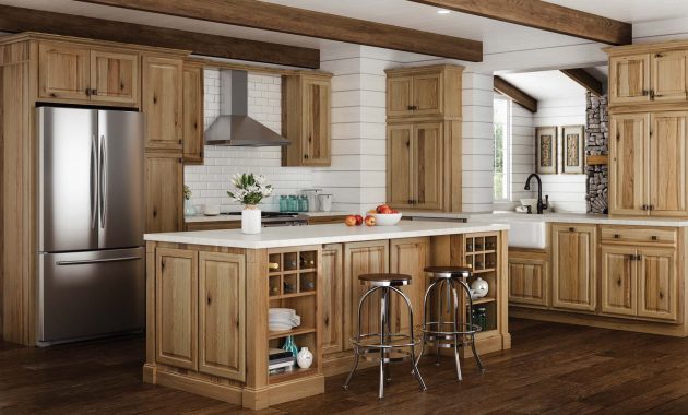 Hampton Wall Kitchen Cabinets In Natural Hickory Kitchen The within proportions 1920 X 1080