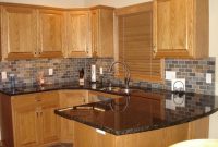 Honey Oak Kitchen Cabinets With Black Countertops Pearl Or in proportions 1024 X 768