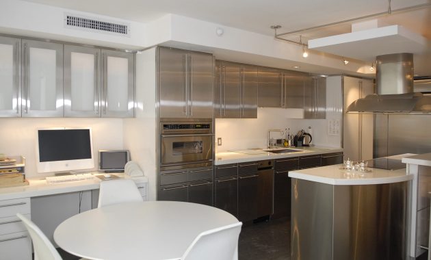 Indoor Stainless Steel Kitchen Cabinets Allin The Details Design regarding proportions 3600 X 2400