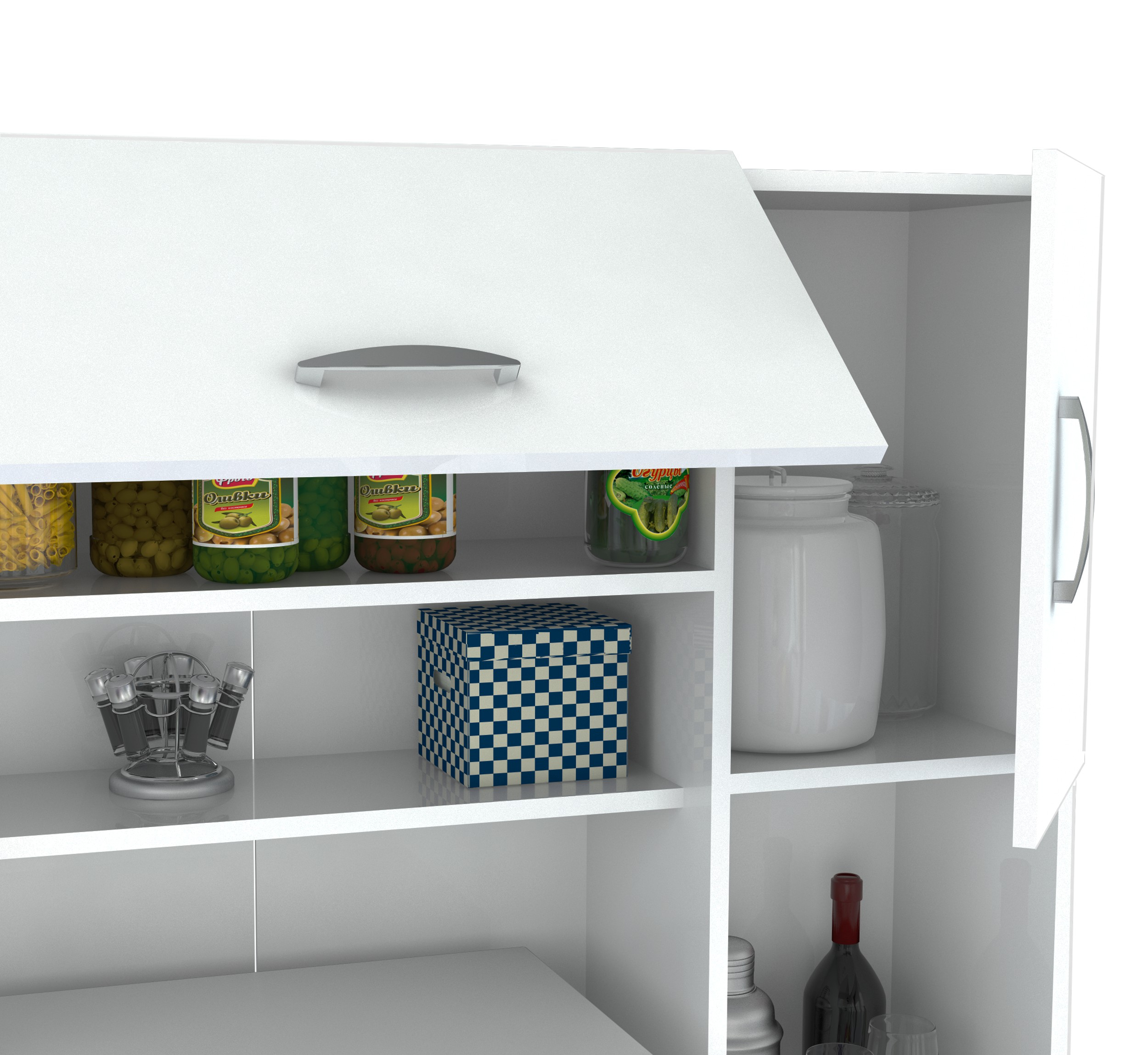 Inval Modern Laricina White Kitchen Storage Cabinet Walmart regarding sizing 2500 X 2300