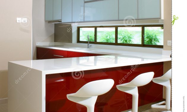 Kitchen And Bar Counter Stock Image Image Of Glass Contemporary with regard to size 1083 X 1300