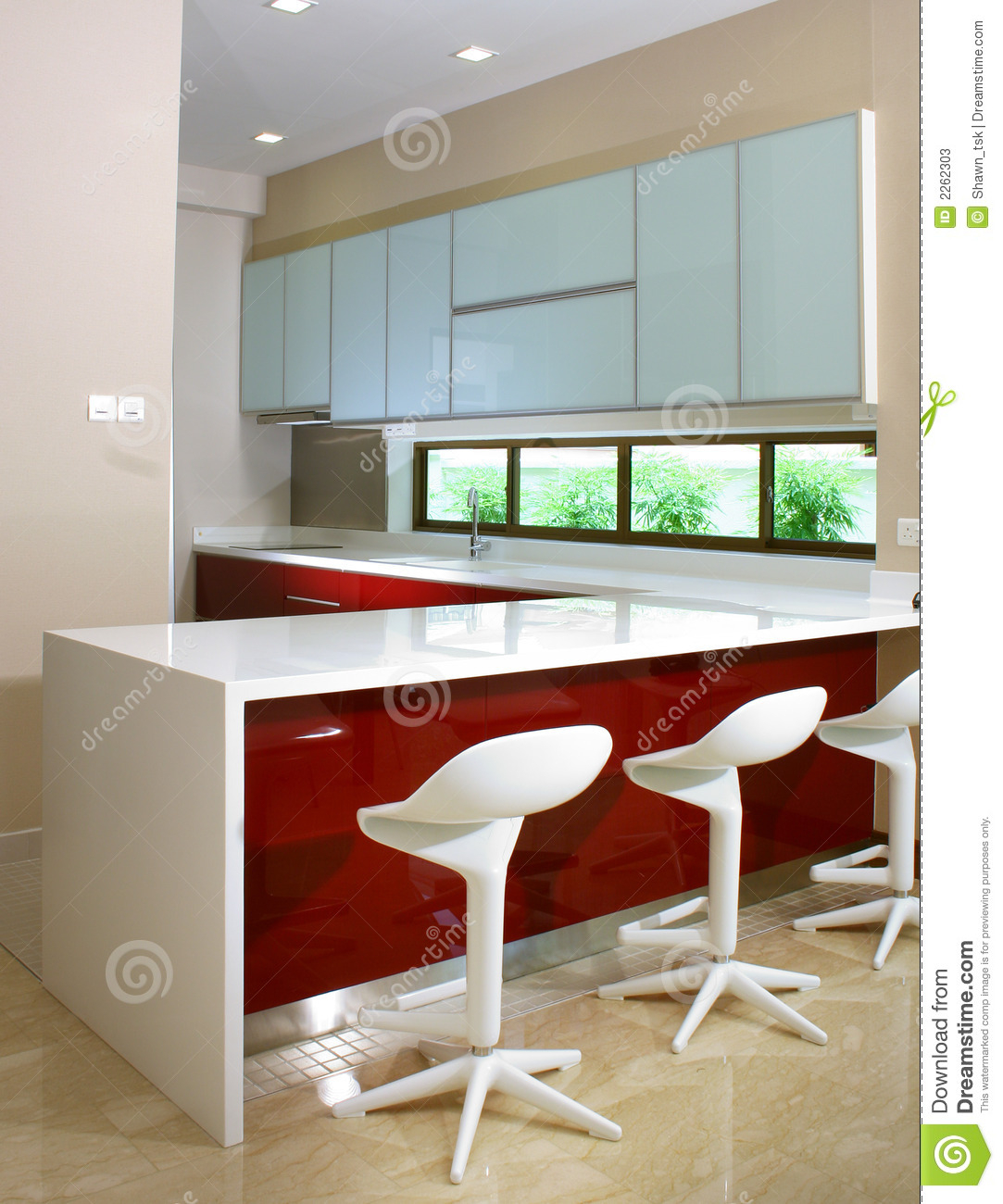 Kitchen And Bar Counter Stock Image Image Of Glass Contemporary with regard to size 1083 X 1300