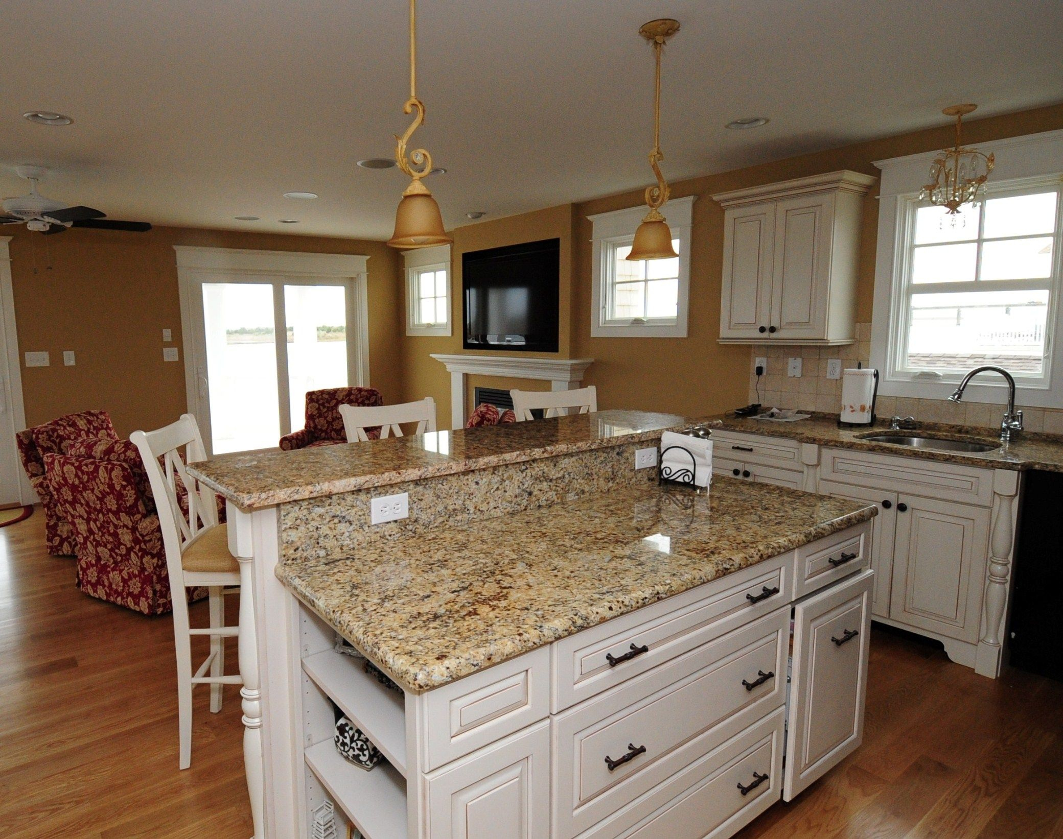 Kitchen Best Granite Colors For White Cabinets With Tv On Wall pertaining to sizing 2080 X 1643