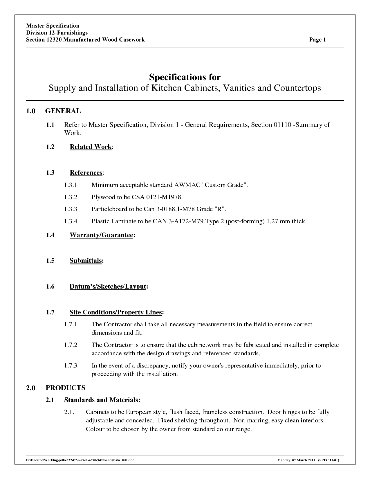 Kitchen Cabinet Contract Template Kitchen Cabinet for size 1275 X 1650