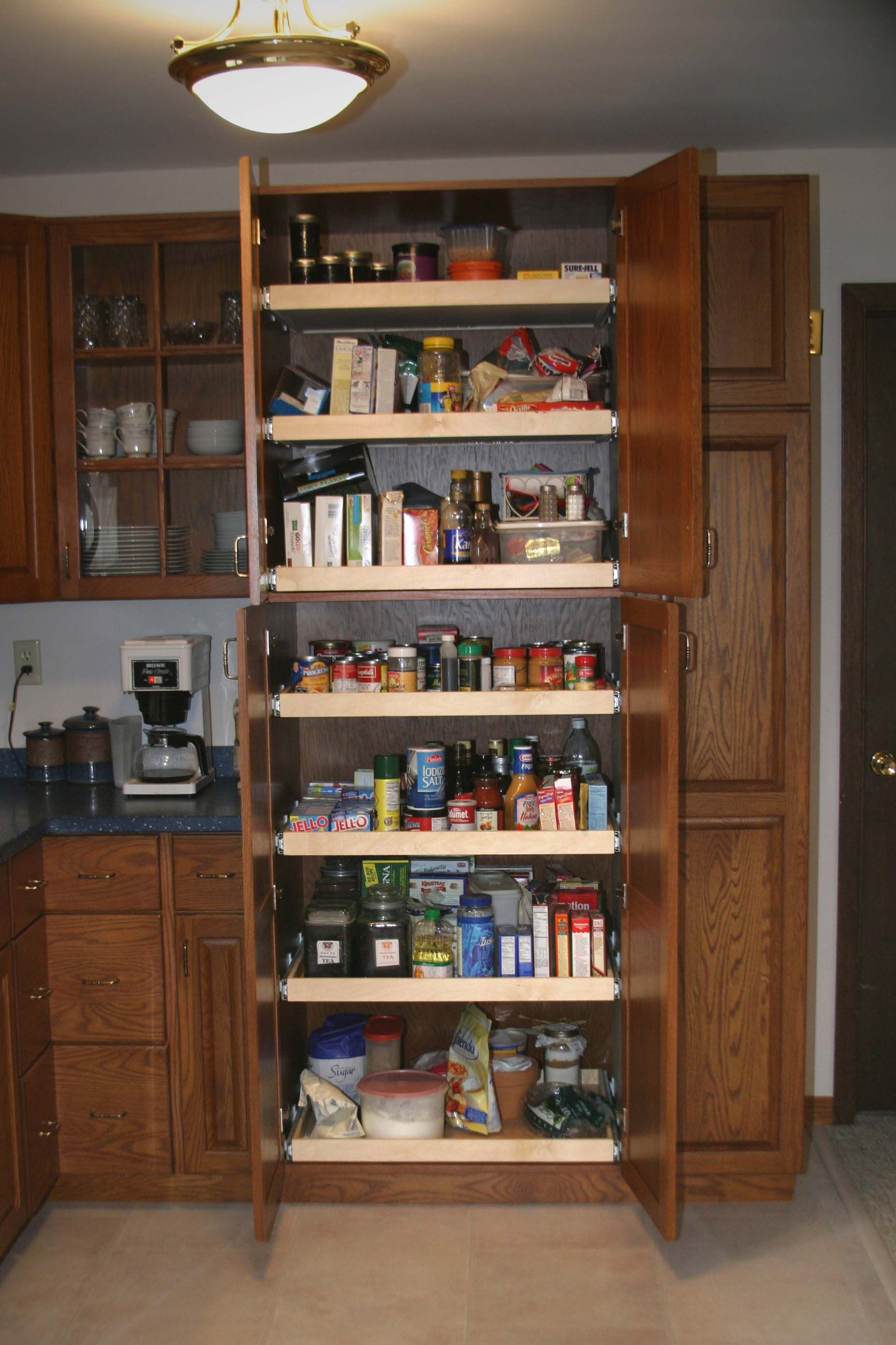 Kitchen Cabinets Pull Out Pantry Pantry This Pantry Is 32 Wide And pertaining to sizing 1854 X 2781