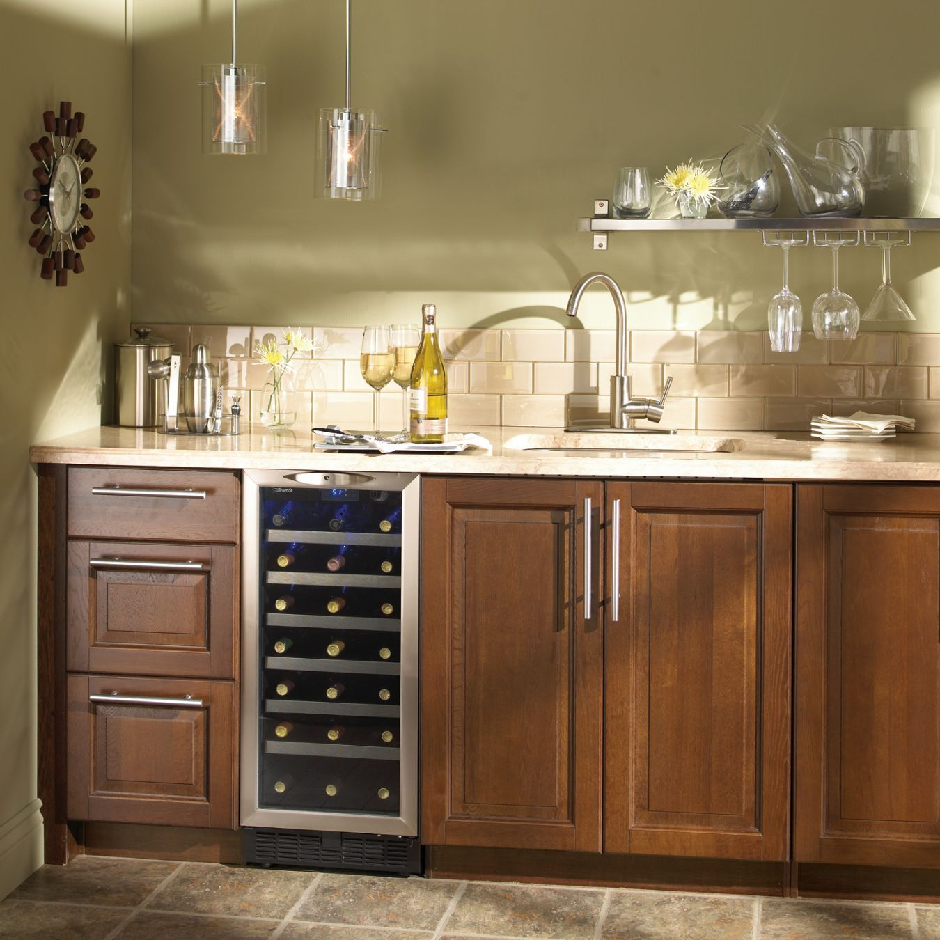 Kitchen Wine Coolers Inch Under Counter Wine Cooler Installation intended for measurements 1350 X 1350