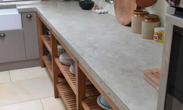 Large Bespoke Polished Concrete Worktop Cast In Situ With No Joins regarding sizing 768 X 1152