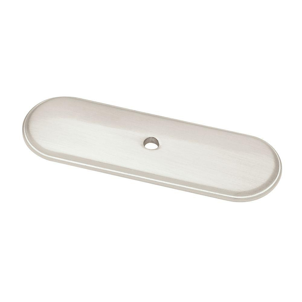 Liberty 3 In Satin Nickel Raised Oval Cabinet Knob Backplate regarding size 1000 X 1000