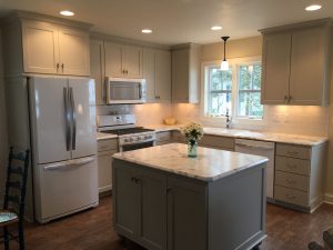 My New Cottage Kitchen Custom Cabinets In Bm Revere Pewter Walls pertaining to dimensions 3264 X 2448