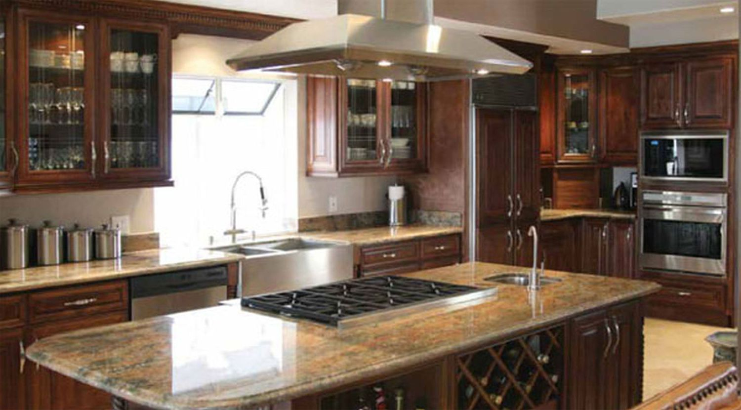 Oak Cabinets Wood Floor Color 2015 Popular Kitchen Cabinet Colors regarding sizing 1500 X 830