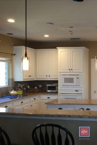 Painted Kitchen Cabinets Professionally Painted White Kitchen intended for sizing 735 X 1102