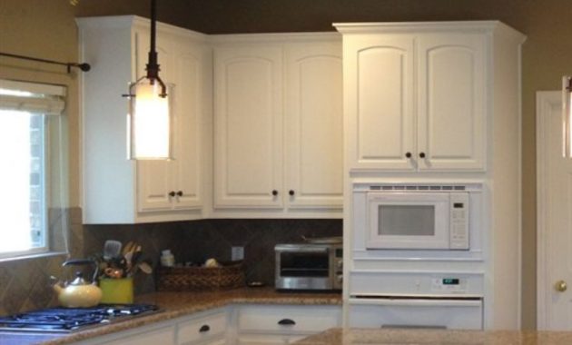 Painted Kitchen Cabinets Professionally Painted White Kitchen intended for sizing 735 X 1102