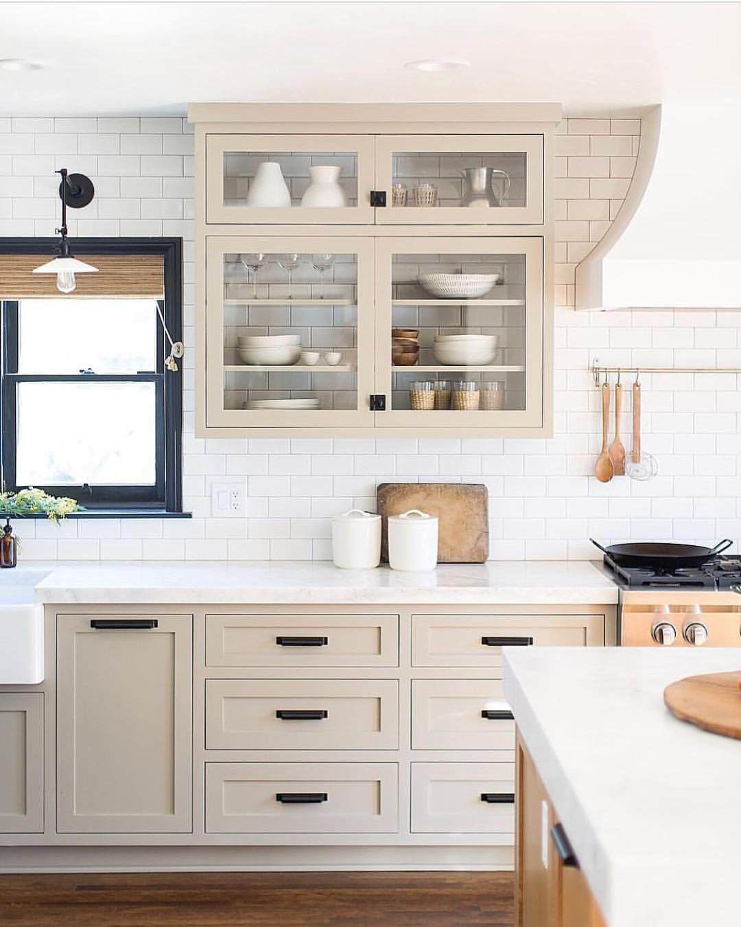 Puttytan Colored Kitchen Cabinets With White Subway Tile Backsplash in dimensions 1080 X 1350