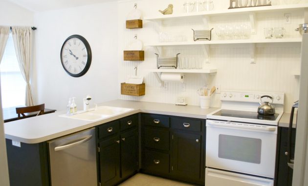 Remodelaholic Kitchen Remodel Removing Upper Cabinets For Shelving throughout sizing 1600 X 1252