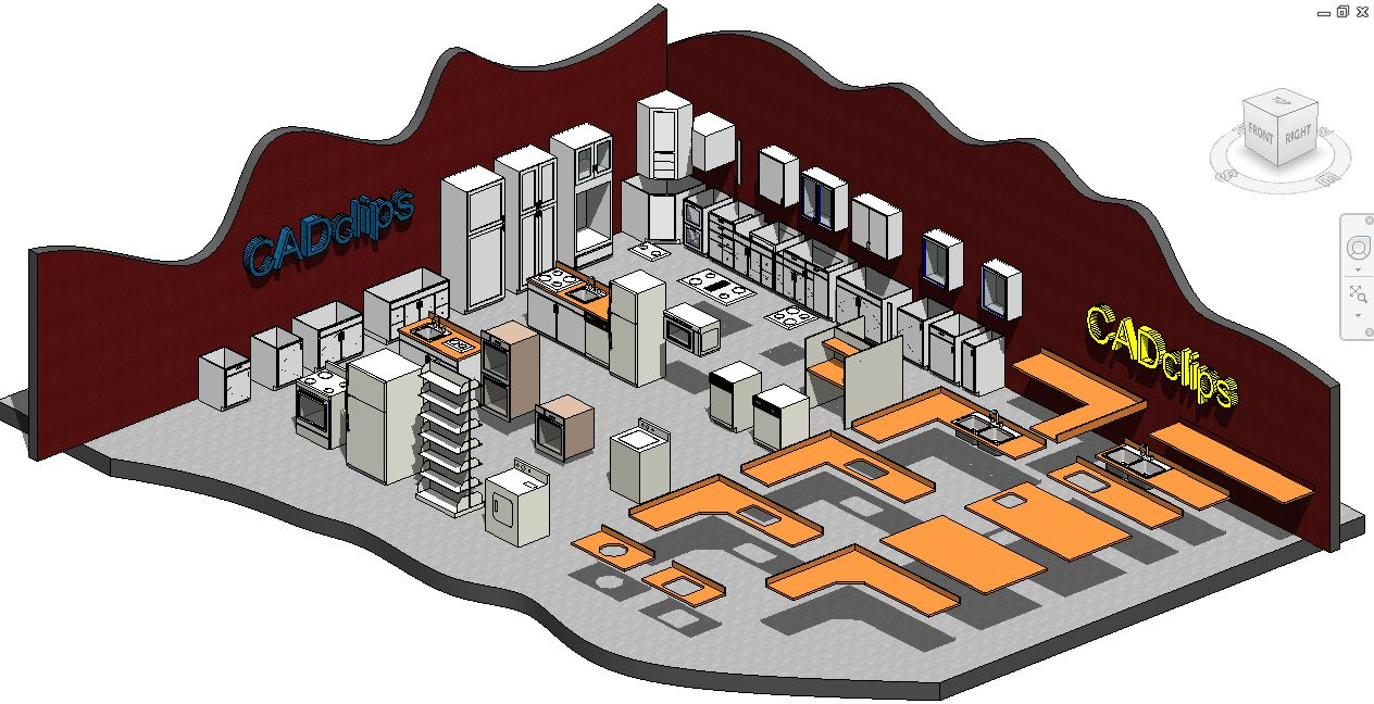 Revit Rocks All Revit 2012 Kitchen Families for dimensions 1264 X 648