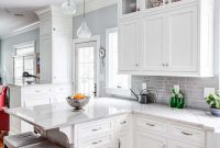 Shaker Style With Thin Borders And Trimmed To Ceiling Kitchen for sizing 736 X 1104