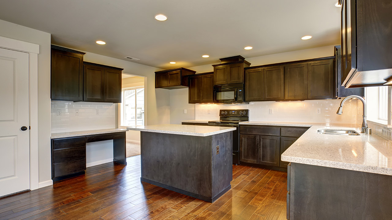 Should You Stain Or Paint Your Kitchen Cabinets For A Change In inside measurements 1280 X 720