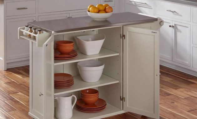 Small Kitchen Cart On Wheels Islands And Carts Cabinet Rolling regarding size 1000 X 902