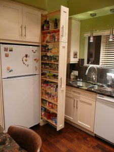 The Narrow Cabinet Beside The Fridge Pulls Out To Reveal A Spice for sizing 2304 X 3072