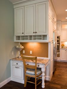 This Custom Designed Kitchen Desk Area Features Plenty Of Storage regarding measurements 1280 X 1707